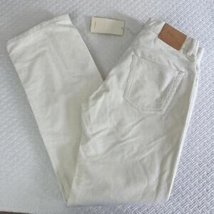 Brand New Baldessarini Women's Size 48 EU 32 US White Low Rise Corduroy Pants